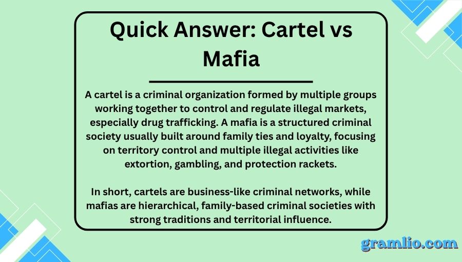 Cartel vs Mafia