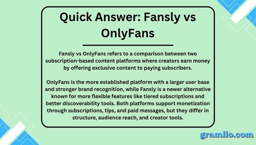 Fansly vs OnlyFans
