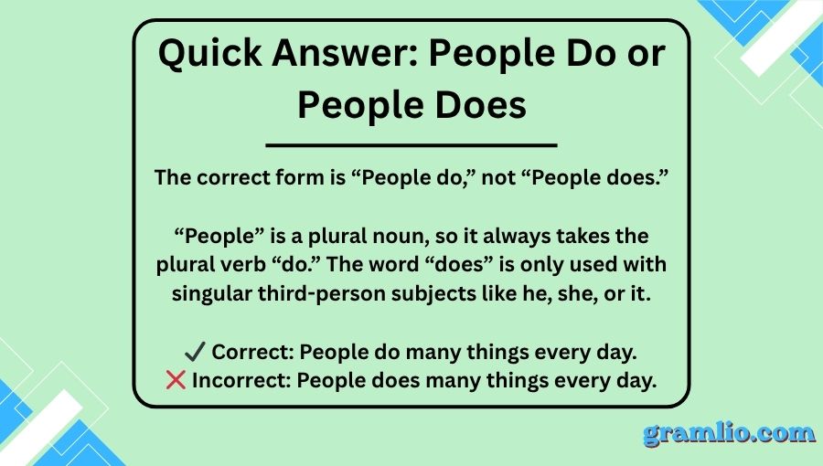 People Do or People Does