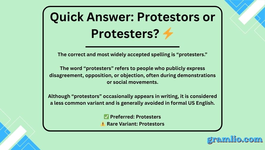 Protestors or Protesters