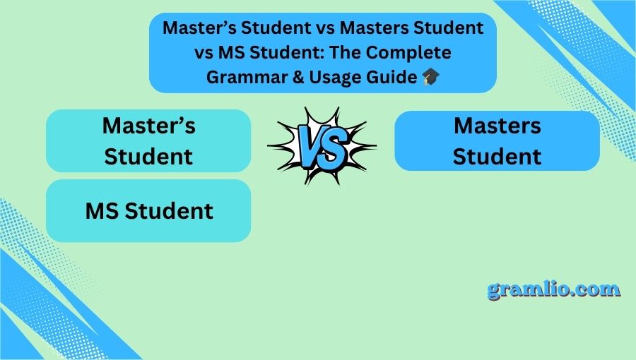 Master’s Student vs Masters Student vs MS Student
