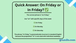 On Friday or In Friday? Correct Grammar Explained 2026