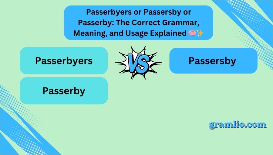 Passerbyers or Passersby or Passerby