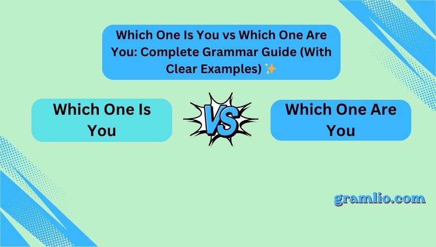 Which One Is You vs Which One Are You