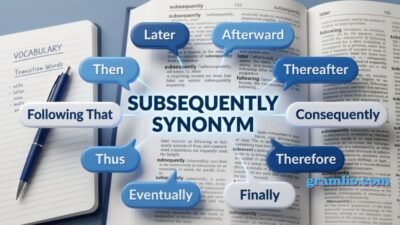 Subsequently Synonym