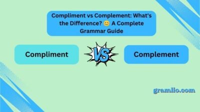 Compliment vs Complement